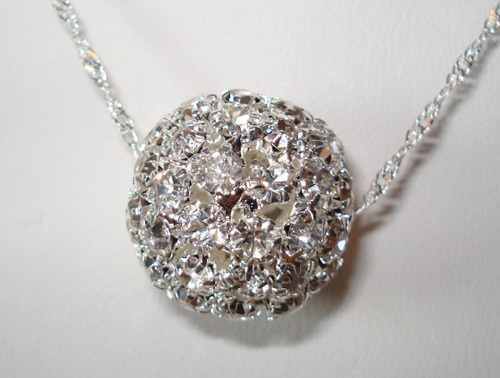 925 silver rhinestone pendant