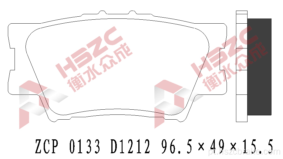 FMSI D1212 PAT CERAMICA DE CERAMICA DE CARRO PARA TOYOTA