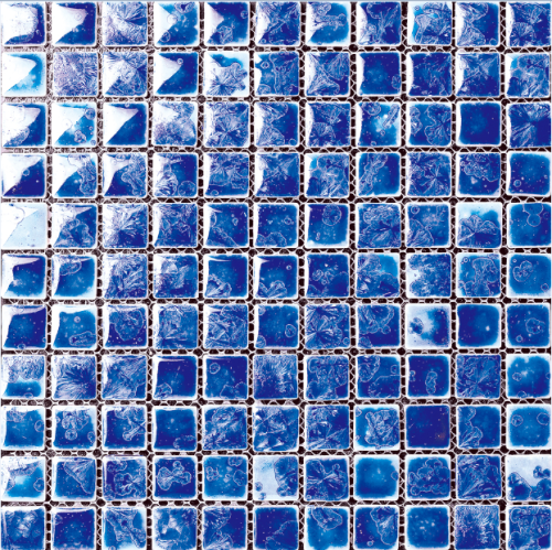 Blau glasiertes poliertes Mosaik