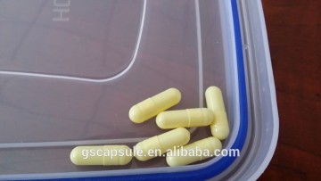 GMP yellow empty hard medicinal gelatin capsules 0