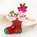 Χριστούγεννα δώρο Santa Claus κάλτσα τσιράκι συνήθειας Keychain πολύχρωμα