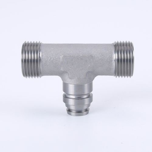 Hydraulic Hose Pipe Fittings and Adapters Metric Female And Male Thread Tee Hydraulic Fitting Manufactory