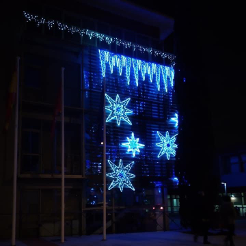 2022 Customized Commercial Mall Hotel Christmas LED Snowflake Decorations