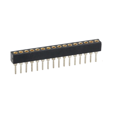Gold de 1.778 mm de una sola fila DIP redondeada conector IC con conector V/T Tipo