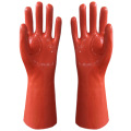 Cheap liner pvc coated gloves 14inch