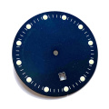 Matt Blue Painting dots lume watch dial