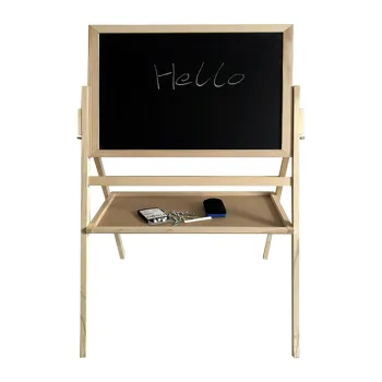 Foldable Solid Wood Double Sided Adjustable Children's Drawing Board