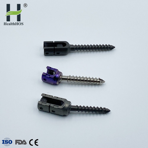 Tornillo pedical para implante de columna expansiva multiaxial