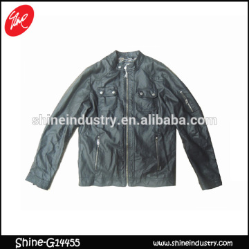 Black Long sleeve zipper mens jacket
