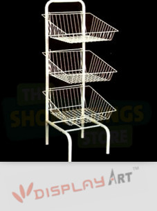 3 Tier Basket Metal Stand Display Rack
