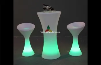 Pe Glowing Fashionable Led Bar Glow Chair With 16 Colors Changeable