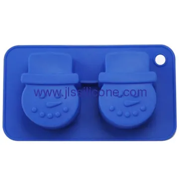 2 Cup Snow Man Shaped Bakeware Silicone Cake Baking Molds 