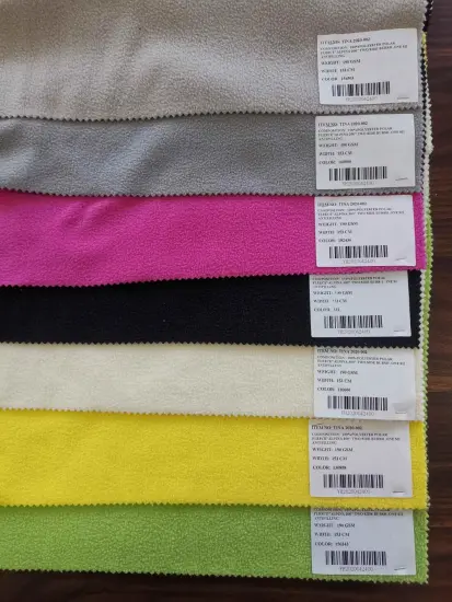 Polyester Knitted Fabrics Fleece DTY One-Side Brush 180GSM