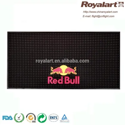 Red bull rubber beer bar mat