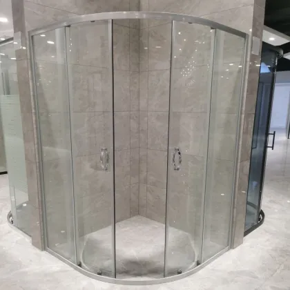 Frosted Glass Arc Shower Cabin