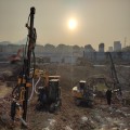 Excavation and conversion hydraulic rock drilling rig