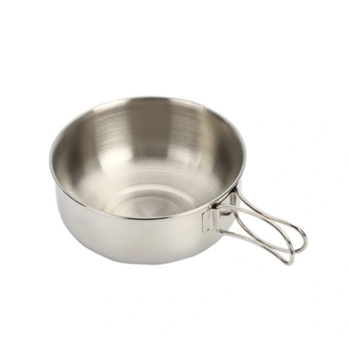 The perfect companion for outdoor life, the 400ml stainless steel camping bowl with handle is shockingly on the market!