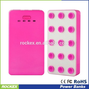 New design sucking disk holder Card power bank with led indicator, 4000mah powerbank