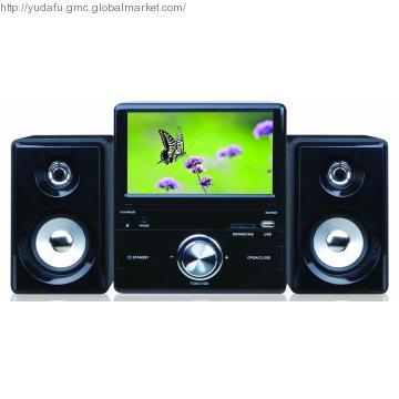 Micro System with 2x2W , 7\" TFT Display,  USB, SD/MMC/MS Card Reader