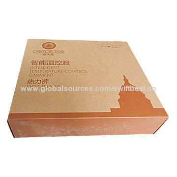 Recyclable Packing Box, Made of Eco-friendly Flute Paper, 250g Kraft Paper