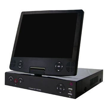 10-inch 4CH LCD monitor with built-in H.264 DVR combo