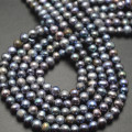 4~6mm Dark Gray Black Color Fresh Water Pearl Potato Loose Beads Fashion Jewelry making supply