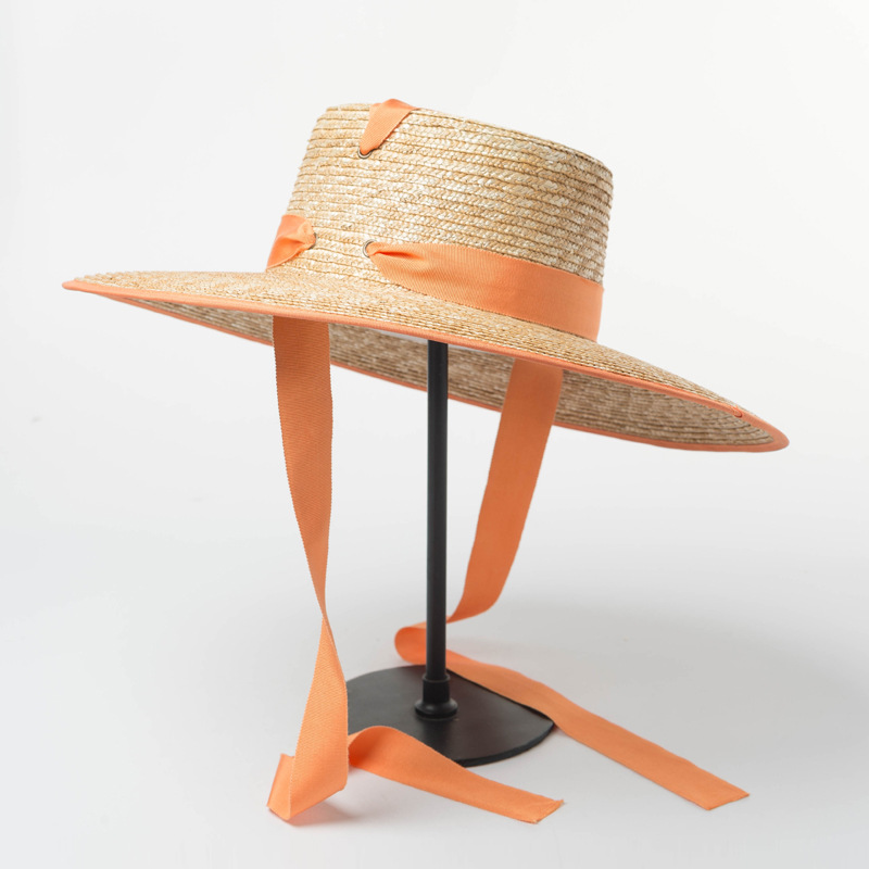 Belief Fashion Women Wide Brim Pearl Straw Hat Sunscreen Summer Outdoor Beach Straw Hat6