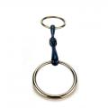 Bit di snaffle ad anello blu a doppio articolazione