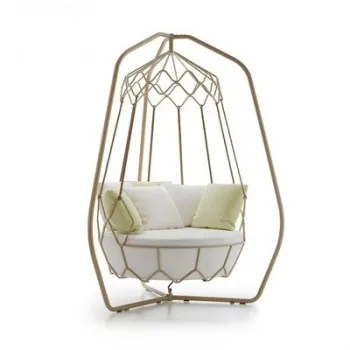 Indoor Outdoor Patio Furniture: Wicker Hanging Chairs, Swings, Eggs, Balcony Baskets with Stands and Aluminum Frames up to 350lbs, Including Cushions