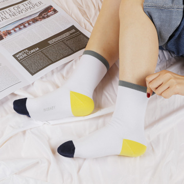 Cute color-block casual socks