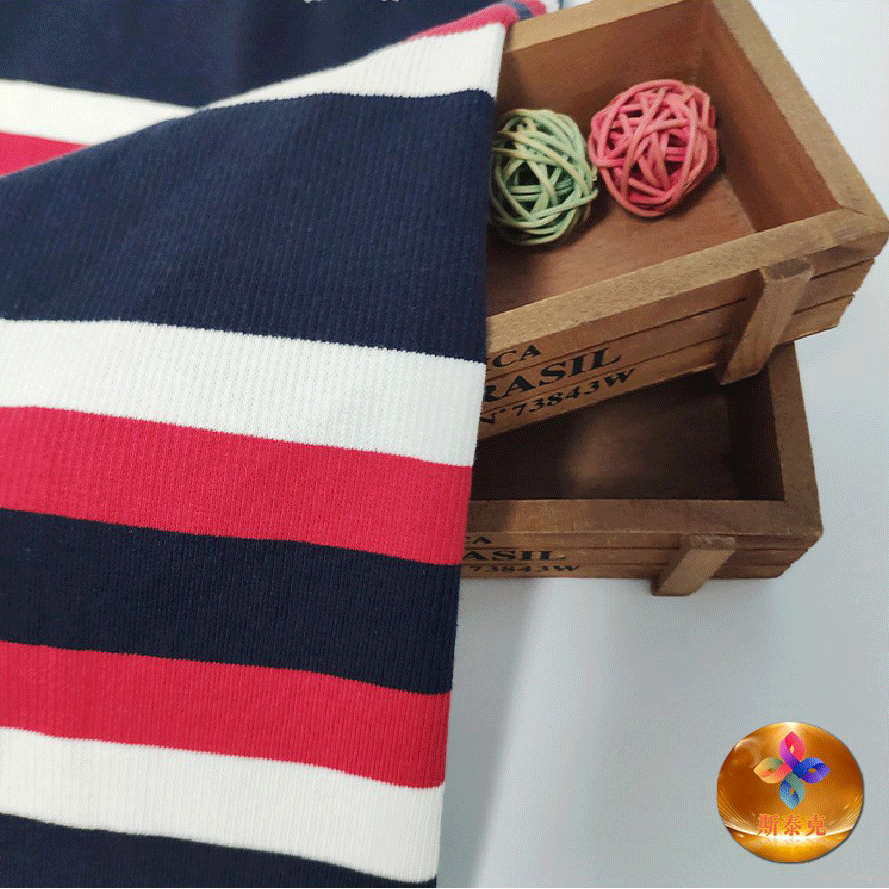 ファッションデザインのためのストライプリブ生地