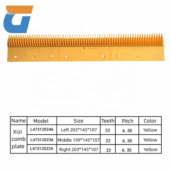 Escalator and Elevator Accessories: Xizi Otis Comb Plate Collection - Models L47312024A, L47312023A, L47312022A - 22 Tooth Components