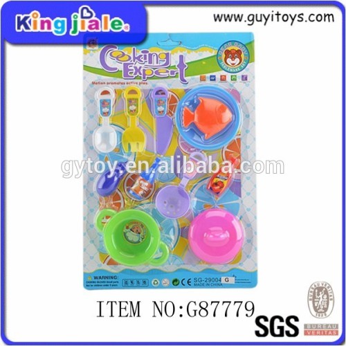 Funny children toys musical lighting cooking table set plastic kids plastic kitchen set toys