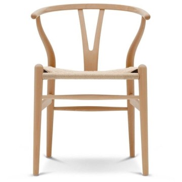 Solid Wood Y-Shaped Back Kraft Rope Seat Dining Chair - Dining Room Furniture