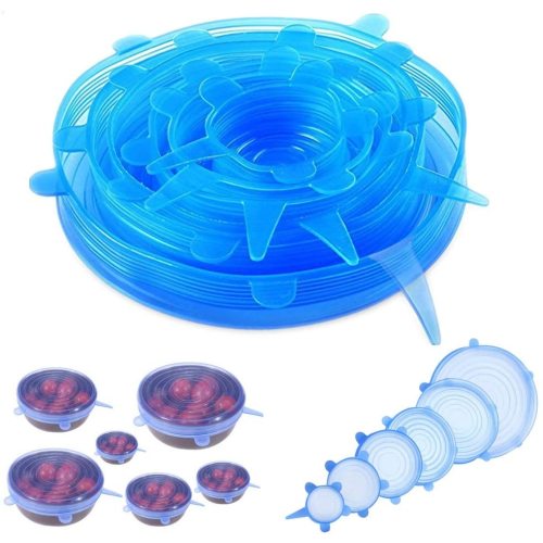 Reusable various size leakproof silicone stretch lids
