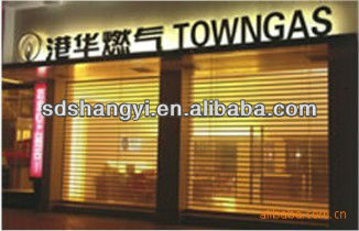 transparent garage door/transparent plastic doors/glass roll up doors