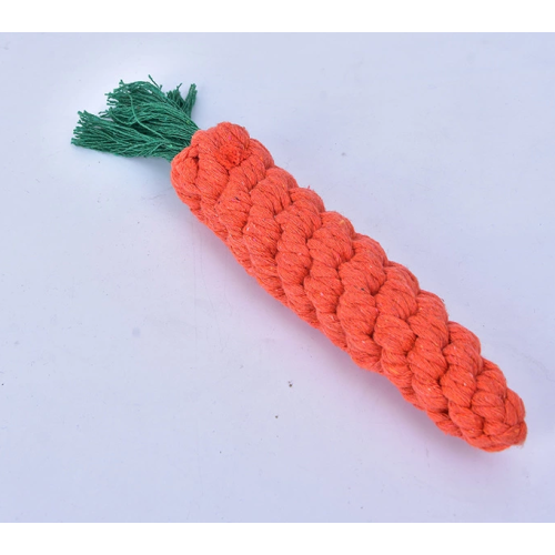 कपास गाजर दांतों की सफाई पालतू कुत्तों रस्सी खिलौना