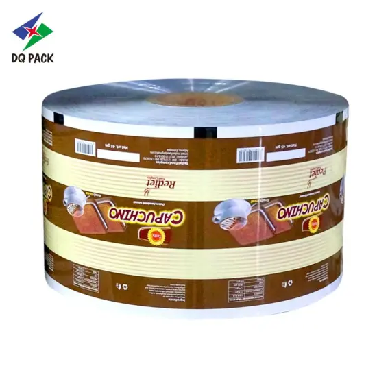 Custom plastic film flexible printed automatic Roll Film Packaging Plastic In Roll Stock for biscuits