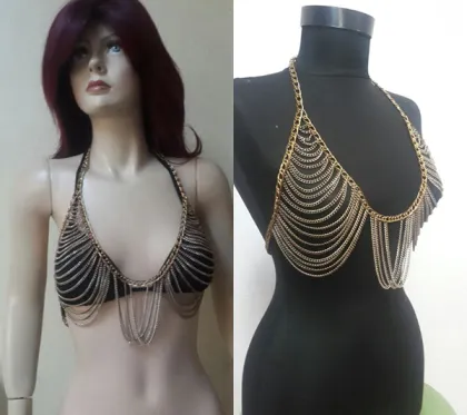 Body Chain Necklace Jewelry Chain Tassel Bib Necklace