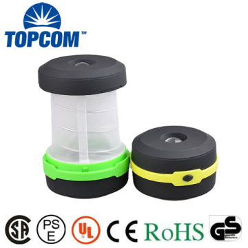 Luz de campamento más barata 3 Modo impermeable 250 Lumens Mini linterna plegable LED de campamento