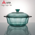 Pannatura da cucina verde Panna di vetro da tavolo borosilicato alto