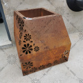 Pot de fleur en acier Corten en métal extérieur