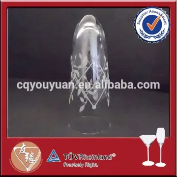 Metal stem fancy champagne flutes set