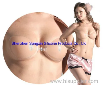 Breast Invisible Silicone Thickening Gather Seamless Underwear Wedding Prom Bra 