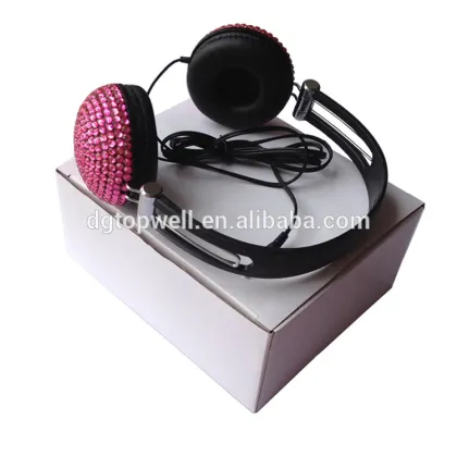 2015 computer mp3 classic stereo best bling diamond headphones