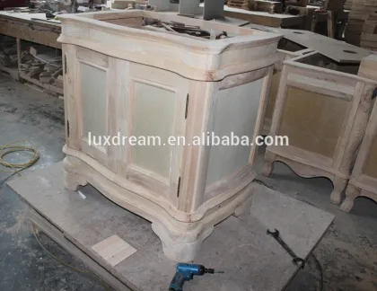 Solid wood antique 60" bathroom vanity prefab homes & renovation homes