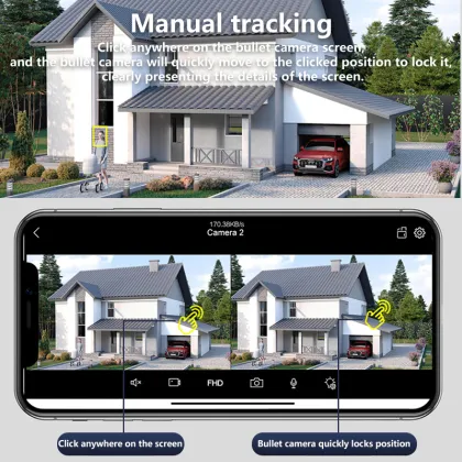 Icsee Dual Lens 6MP 3K Wireless PTZ CCTV Security Camera