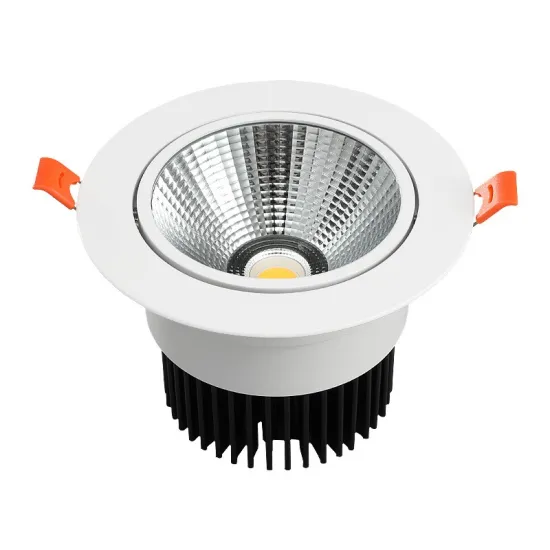 Retrofit COB LED Downlight, Anti-Glare IP44 UGR 19 Recessed, 7W-50W, 8 Inch, Black Luminous White