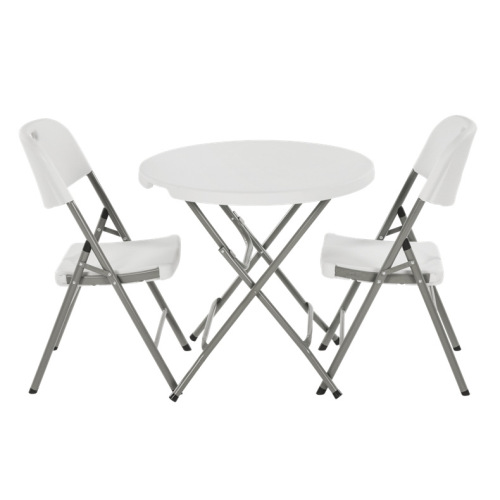 Portable White Plastic Folding Dining Tables Chairs