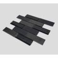 Black match shaped luxury wind glass mosaic tiles